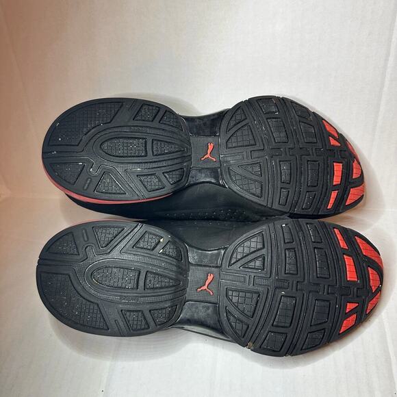 Puma Men Size 8 Black Lace Up Viz Runner Training Athletic Shoes Sneaker - Picture 6 of 9